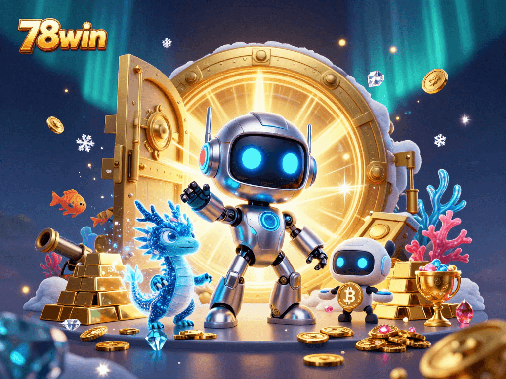 Experience the excitement of 78win with vibrant underwater scenes and thrilling gambling elements.