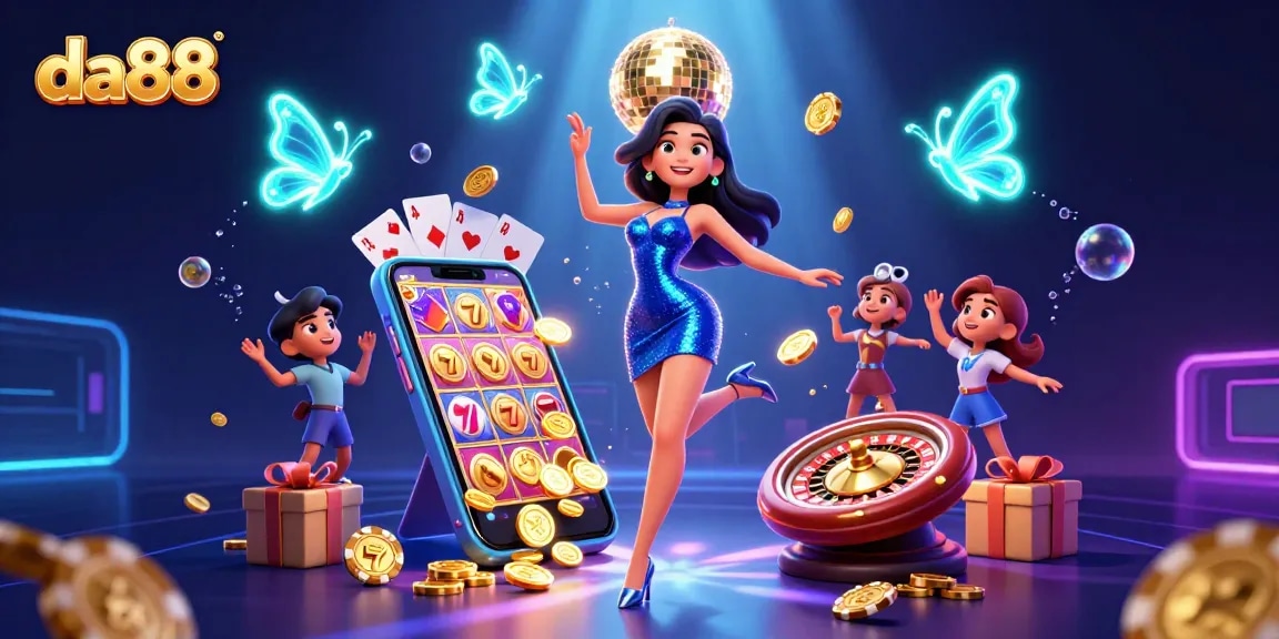 Experience the excitement of da88 with glamorous slot games and vibrant casino visuals.