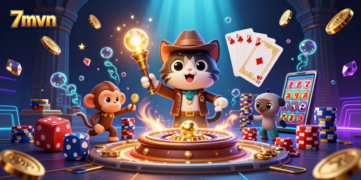 7mvn cat archaeologist reveals golden casino secrets amidst dynamic gaming elements.