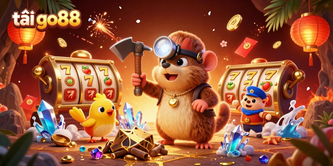 Experience thrilling gameplay and explore treasures as you tải go88 in this vibrant casino scene.