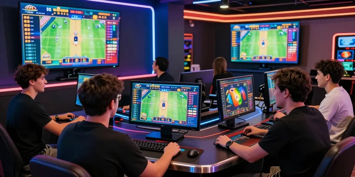 Exciting gaming scene at Https://cm88z.com.co/ showcasing diverse players engaged in casino and sports betting.
