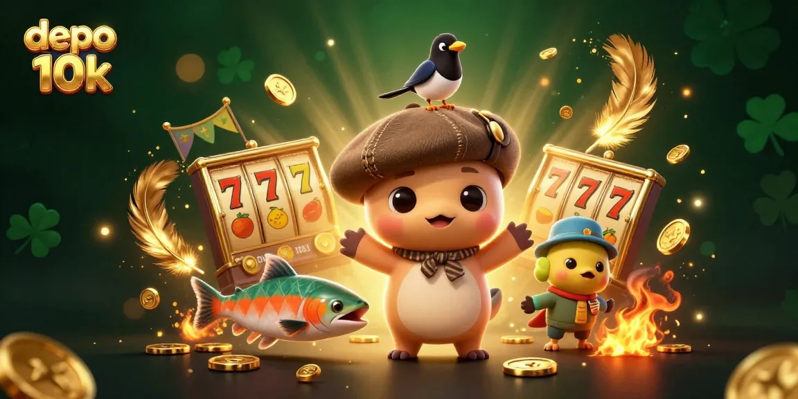 Engage with exciting depo 10k slot reels in this dynamic cartoon illustration featuring Nessie.