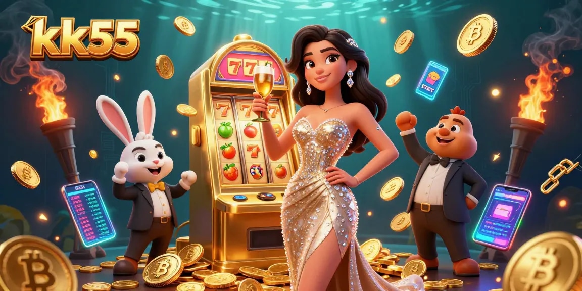 Engage in the thrilling kk55 jackpot experience with our stunning casino illustration.