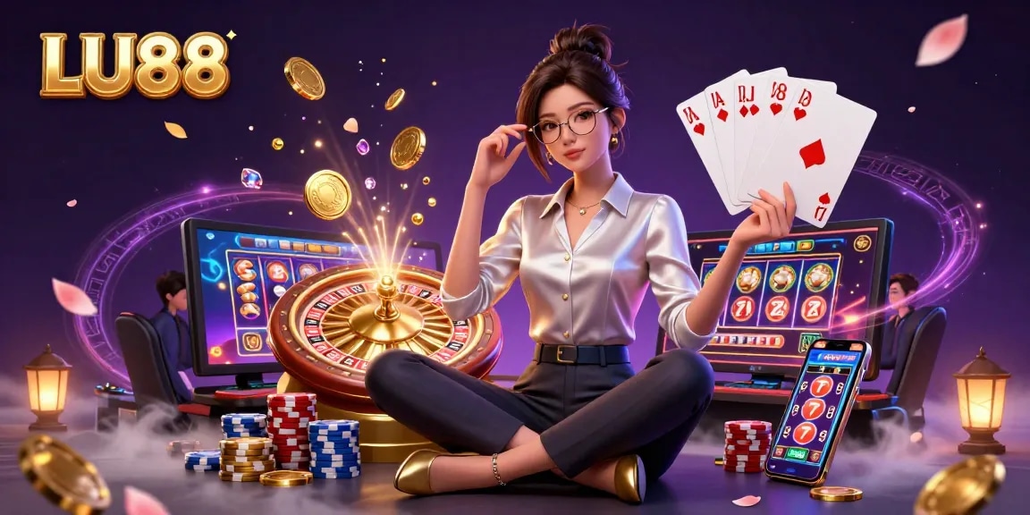 Experience the exhilarating LU88 casino games with vibrant visuals, coins, and dynamic elements.