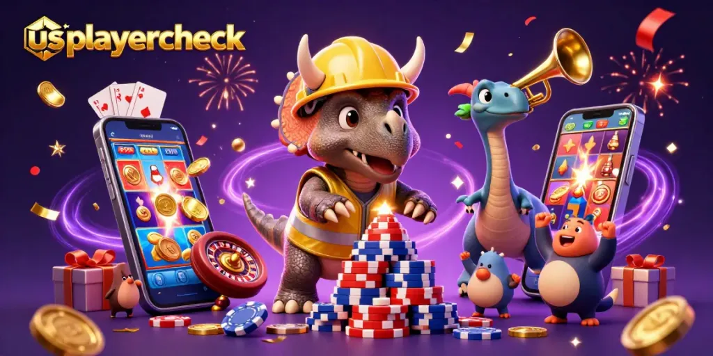 Engage with usplayercheck to win big at dynamic online casino games celebrating with triceratops and friends!