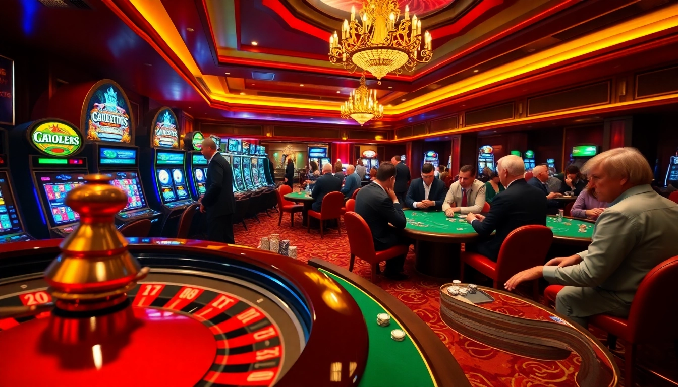Engaging scene of players in a luxurious casino and gambling setting reminiscent of https://f1682.email/.