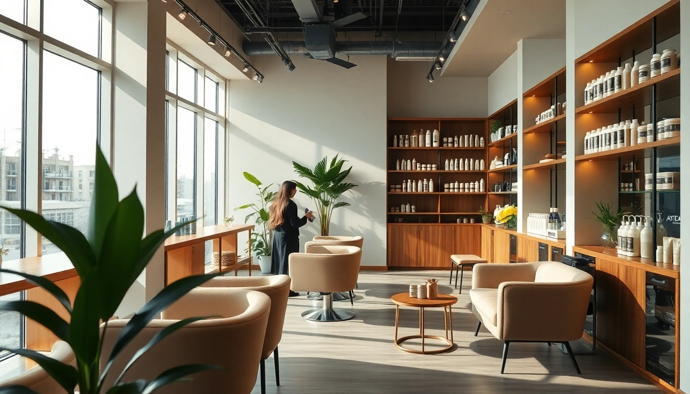 Experience professionalism at Omnia Salon with an inviting interior showcasing natural elegance in a serene atmosphere.