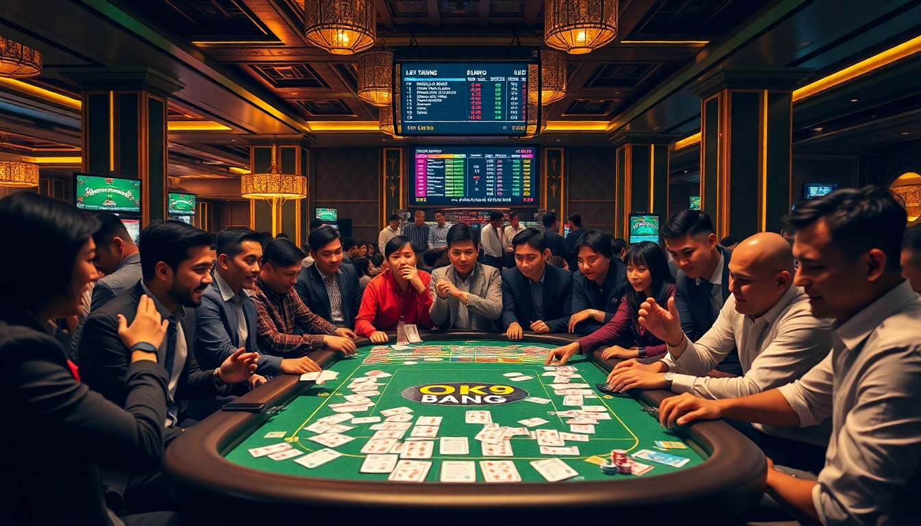 Engage in thrilling football bets at OK9 BÓNG ĐÁ with intense players and vibrant tables.