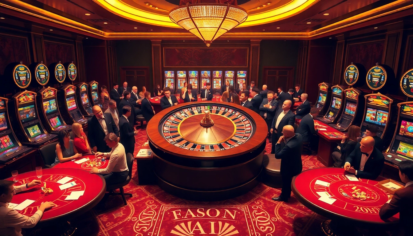 Experience the vibrant thrill of gambling at febet4.art with lively casino tables and players.