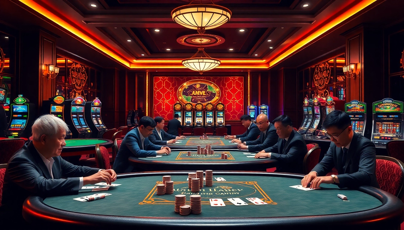 Experience thrilling gameplay and strategy in game bài ee88 within an elegant casino environment.