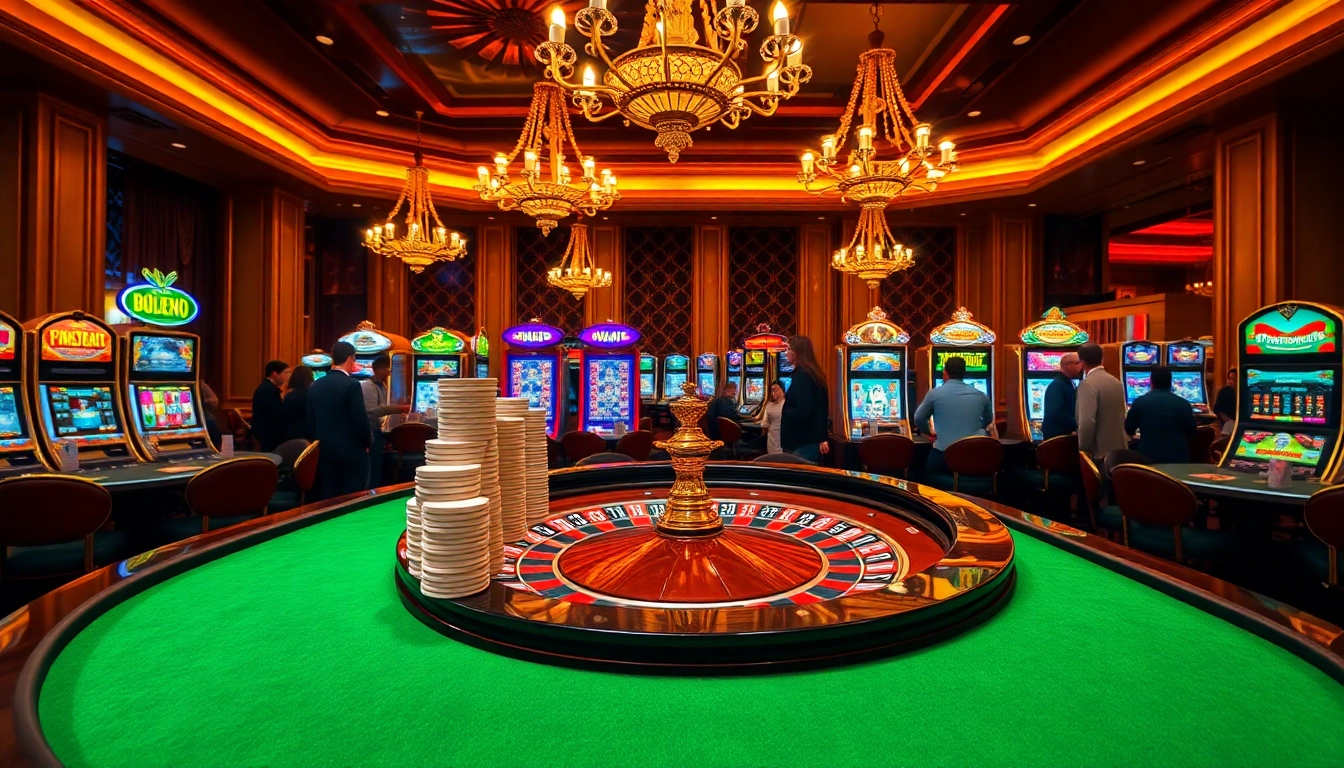 Experience the thrill of gambling at https://bem88.io/ with players enjoying an exciting casino atmosphere.