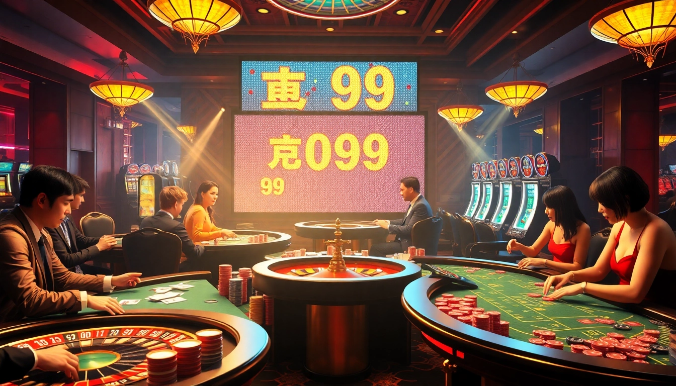 Experience thrilling gaming at a luxurious casino featuring key elements like poker, roulette, and ดูบอลสด99.