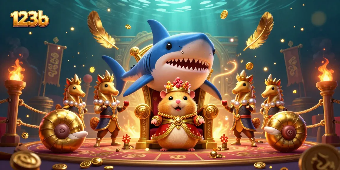 Engage in thrilling gameplay with 123b at a vibrant casino scene featuring a hamster king.