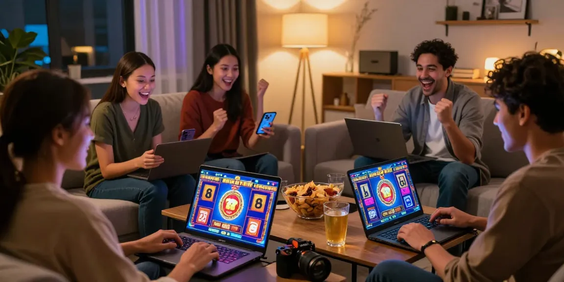 Pengguna SUPER59 login menikmati sesi permainan slot online yang seru di ruang tamu modern, penuh keceriaan dan kemenangan besar.