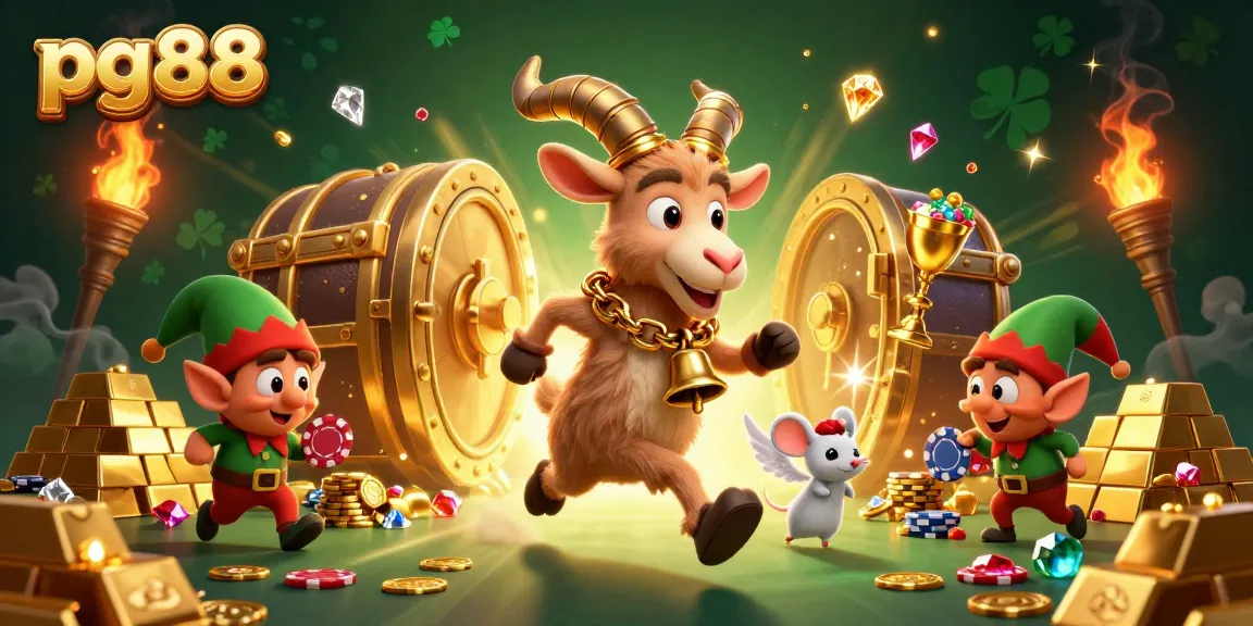 Experience thrilling gameplay at pg88 with a festive casino scene featuring Krampus and friends.
