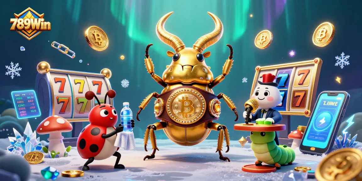 Experience thrilling wins with 789Win's lively casino scene featuring animated characters and vibrant game elements.