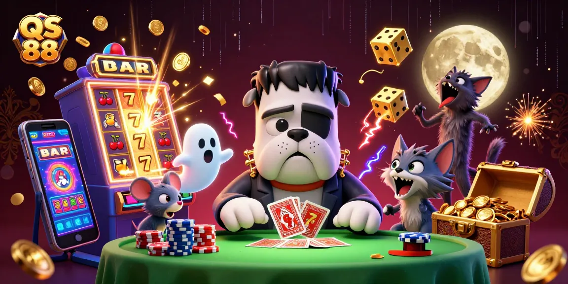 Experience the thrill of QS 88 with vibrant casino games and dynamic characters in action.